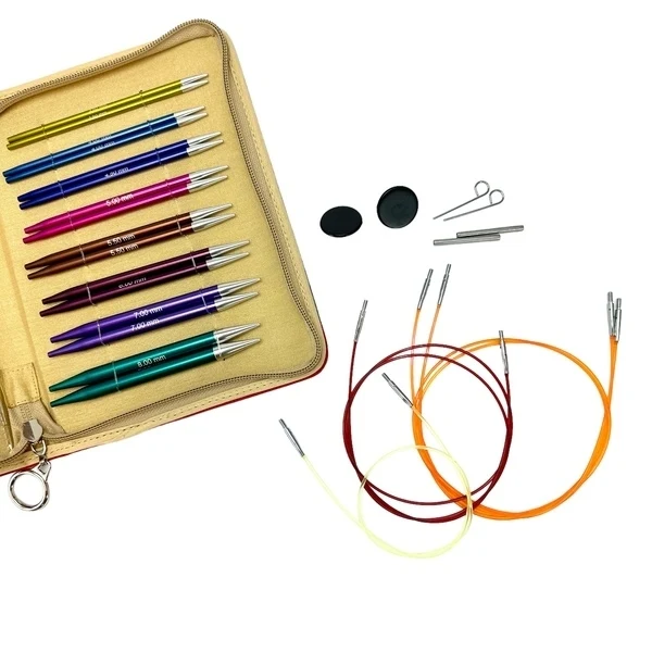 Pssopp Rundstricknadeln Set – 12 Metallnadeln Mit Austauschbaren Spitzen, 2,75–10 Mm, Inkl. Aufbewahrungsbox & Zubehör